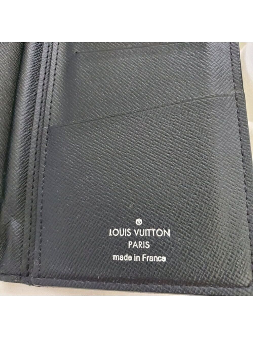 Louis Vuitton Monogram Eclipse Brazza Long Wallet Black France - Picture 9 of 11